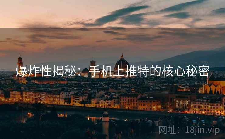 爆炸性揭秘:手机上推特的核心秘密